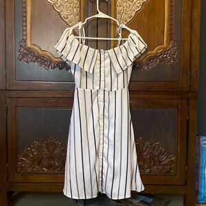 Charlotte Russe White and Black Striped Dress.